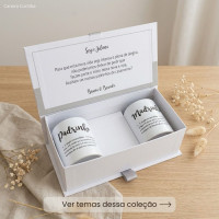 Caixa Convite Padrinhos Casamento Canecas