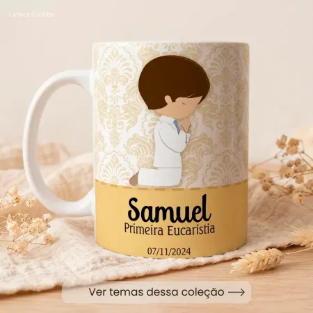 Caneca Primeira Eucaristia Personalizada com Foto