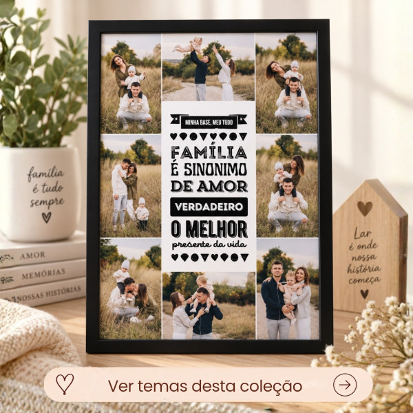 Quadro Família Personalizada com Foto