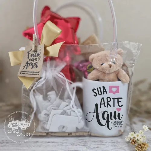 Sacola PVC Quebra-Cabeça e Caneca Personalizada 
