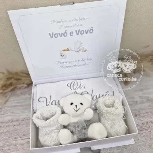 Caixa Personalizada Revelação Gravidez Avós