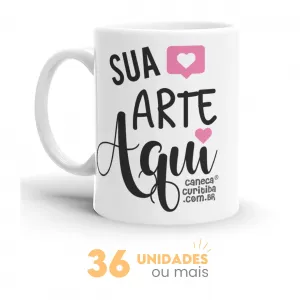 Caneca Cerâmica Branca Personalizada a partir de 36 unidades...