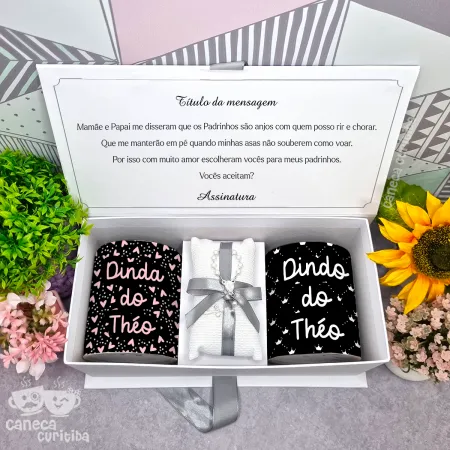 Caixa Convite Padrinhos Batismo 