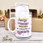 Kit Caneca Personalizada com Mini coador (Amizade)