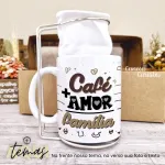 Kit Caneca Personalizada com Mini coador (Família)