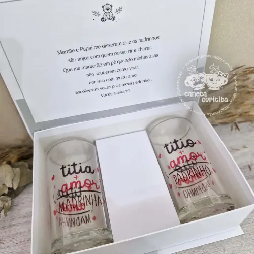 Canecas Padrinhos Titia(o) + amor