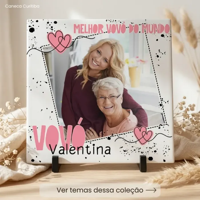 Azulejo Personalizado para Avós com Foto | Presente para Avó