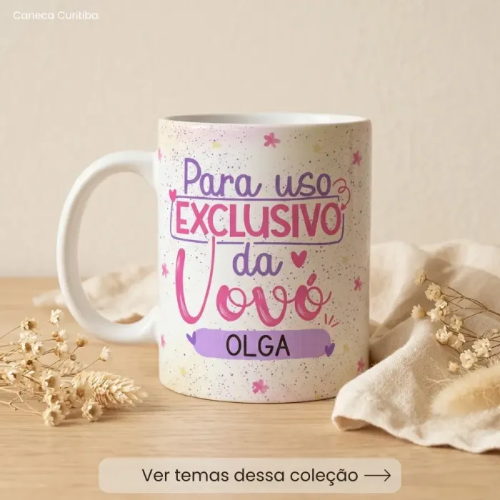 Caneca Personalizada para Avó com Foto