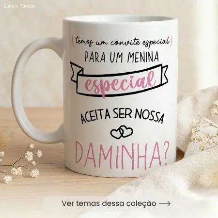 Caneca Daminha Casamento Personalizada