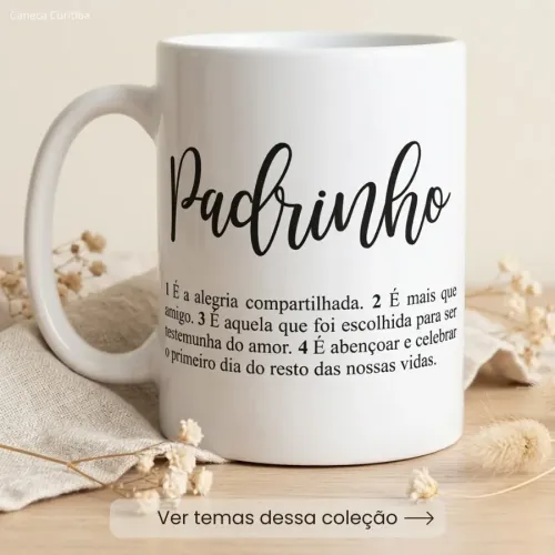 Caneca Padrinho de Casamento Personalizada