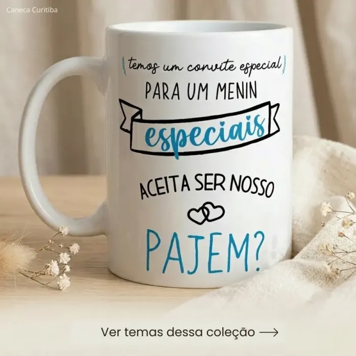 Caneca Pajem Casamento Personalizada