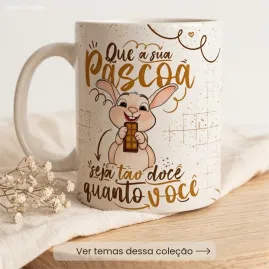 Caneca de Páscoa Personalizada com Foto