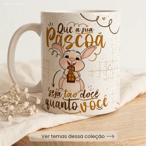 Caneca de Páscoa Personalizada com Foto