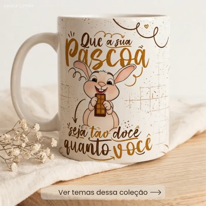 Caneca de Páscoa Personalizada com Foto