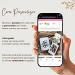 Caixa Convite Padrinhos de Casamento (02 Canecas)