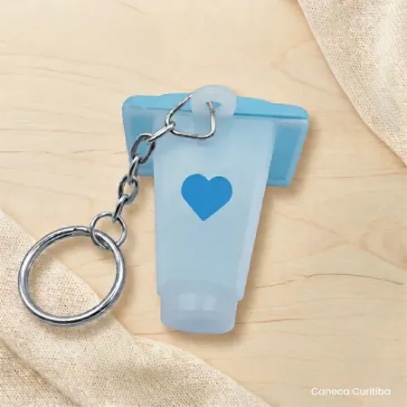 Chaveiro Monóculo com Foto Azul