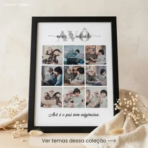 Quadro Personalizado para Vovô com Foto
