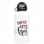 Garrafa Alumínio Branca 300ml Personalizada