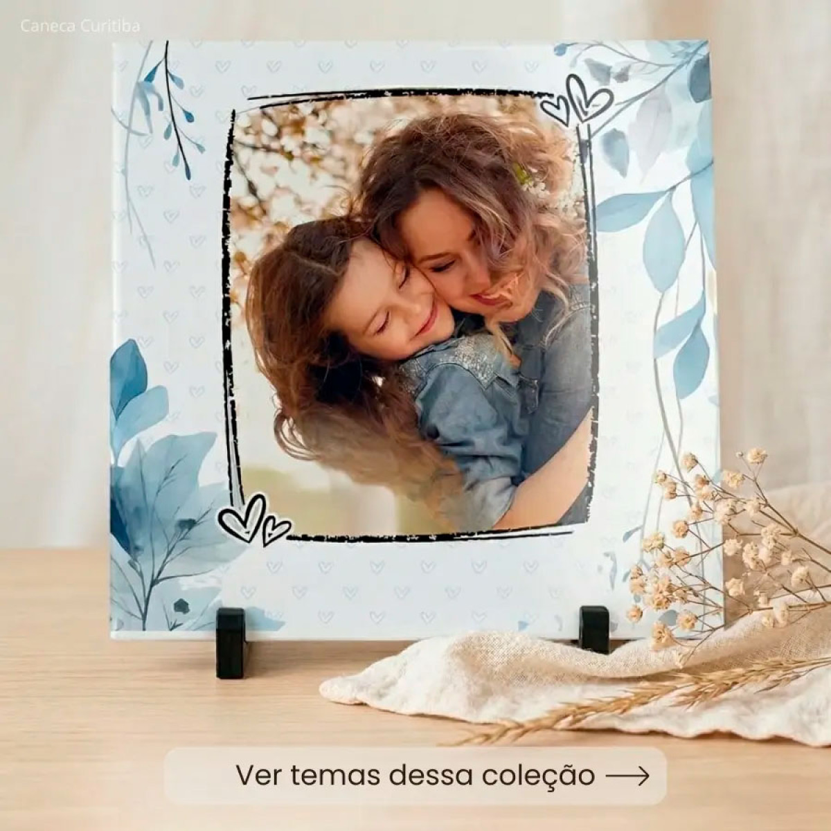 Azulejo Mãe Personalizado com Foto 15x15 cm Arte, Foto, Texto