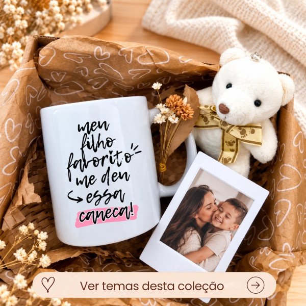 Kit Mãe Presente Caneca, Mini Porta-Retrato Polaroid e Ursinho Kit Mãe Presente Caneca, Mini Porta-Retrato Polaroid e Ursinho