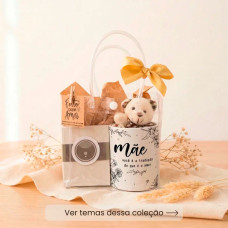 Kit Mãe Caneca Personalizada e Ímãs com Foto em Sacola PVC Kit Mãe Caneca Personalizada e Ímãs com Foto em Sacola PVC