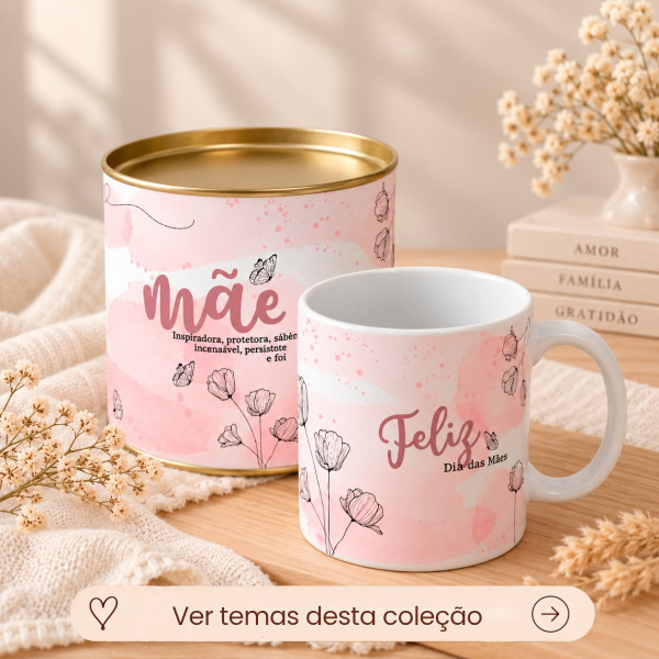 Lata Mãe Presente com Caneca Personalizada Lata Mãe Presente com Caneca Personalizada