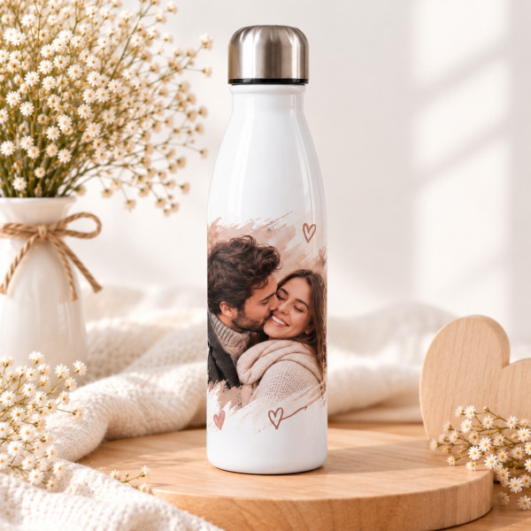 Garrafa Namoro Personalizada com Foto, Nome ou Frase - 500ml
