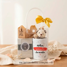 Kit Namoro Caneca Personalizada e Ímãs com Foto em Sacola PVC Kit Namoro Caneca Personalizada e Ímãs com Foto em Sacola PVC