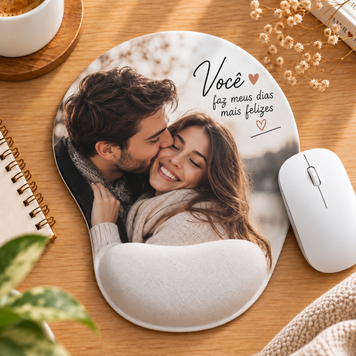 Mouse Pad Namoro Personalizado com Foto, Arte, Nome Mouse Pad Namoro Personalizado com Foto, Arte, Nome