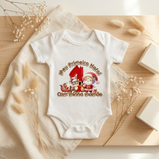 Body Infantil Personalizado de Natal com Foto Body Infantil Personalizado de Natal com Foto