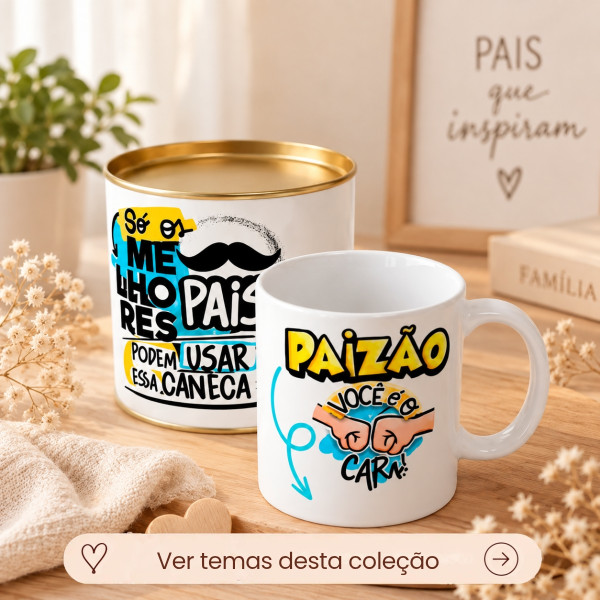 Lata Pai Presente com Caneca Personalizada Lata Pai Presente com Caneca Personalizada