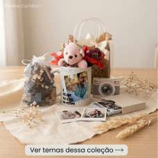 Kit Presente Dia dos Pais Caneca, Quebra-Cabeça Personalizado Ímãs e Ursinho