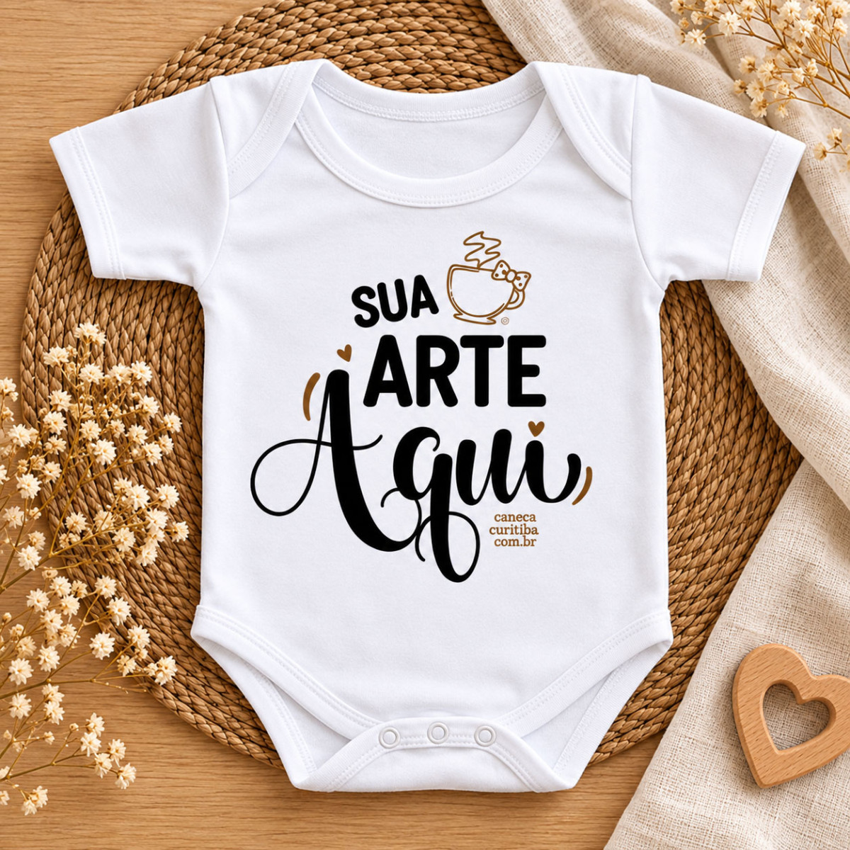 Body de Bebê Personalizado com foto ou frase Body de Bebê Personalizado com foto ou frase