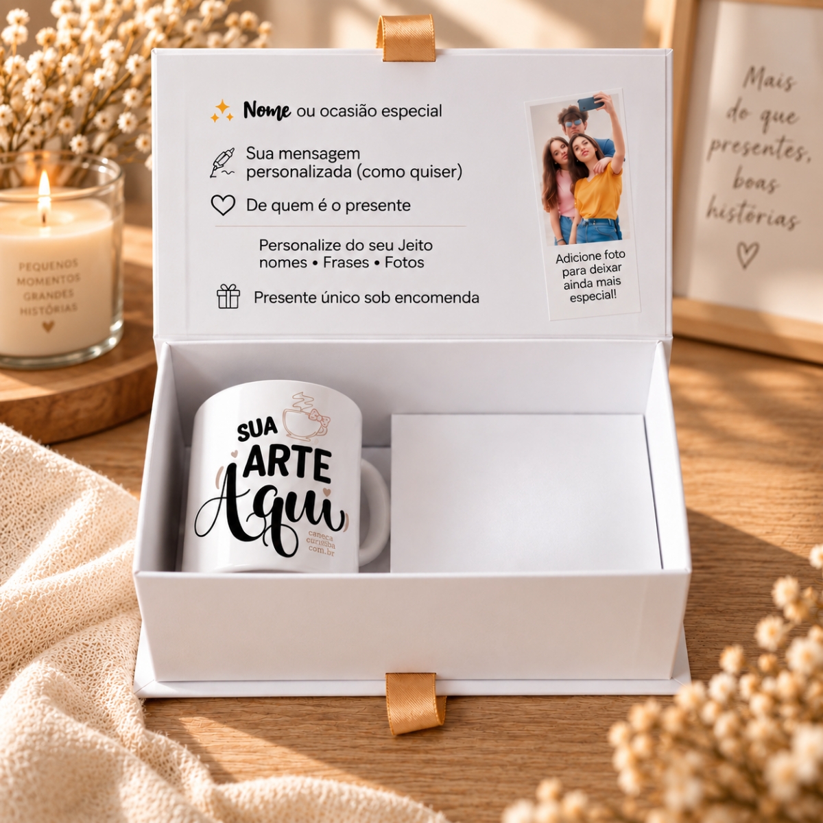 Caixa Cartonagem Luxo com Caneca Personalizada