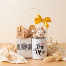 Kit Presente Caneca Personalizada e 9 Ímãs com Foto Kit Presente Caneca Personalizada e 9 Ímãs com Foto