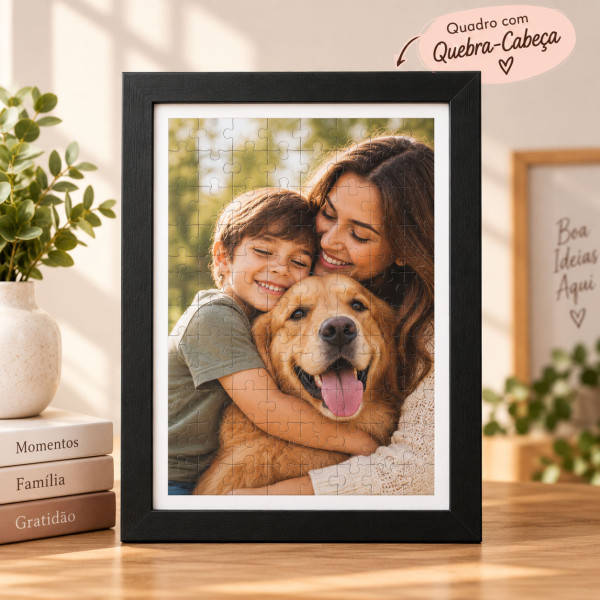 Quebra-cabeça Personalizado com Foto e Moldura