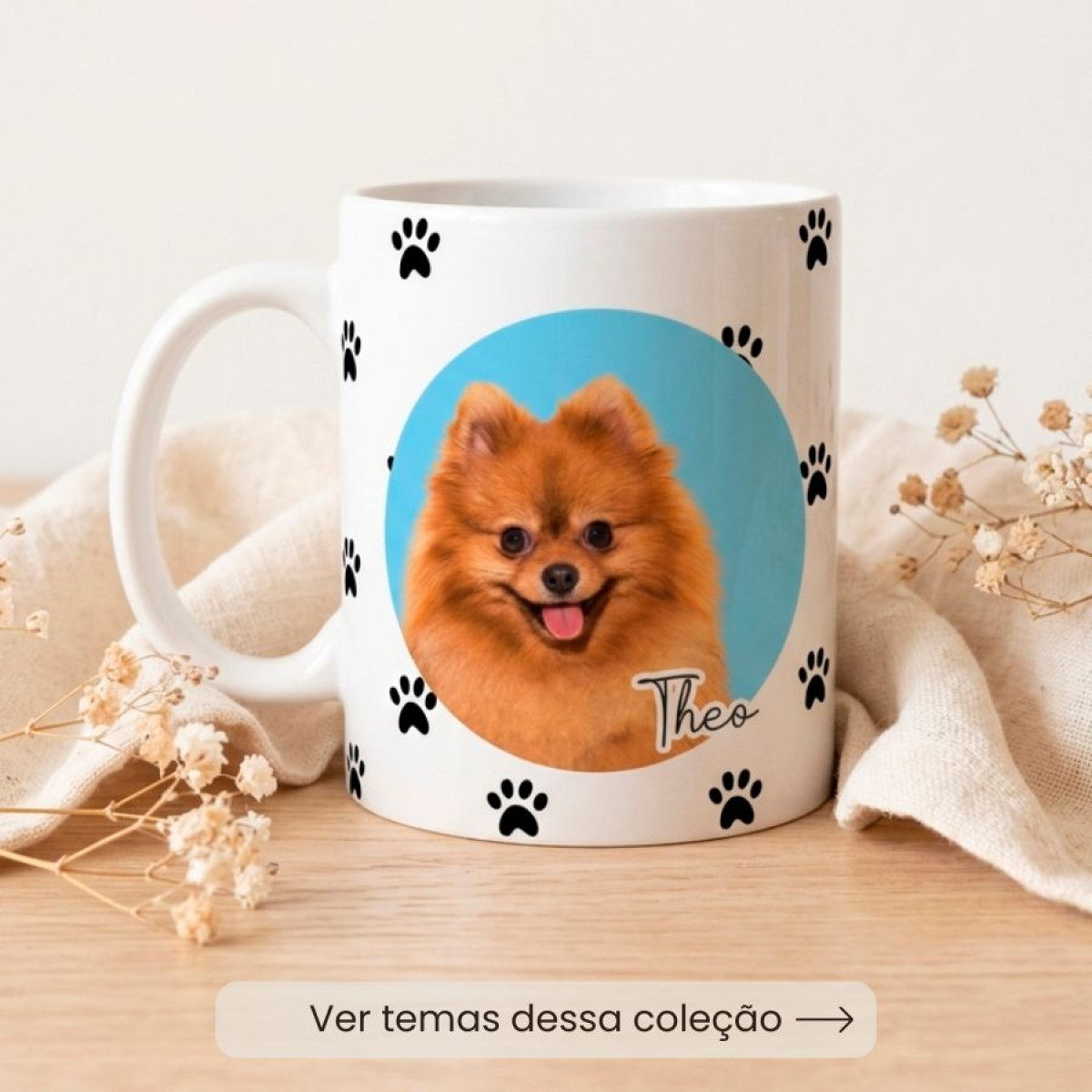 Coleção Pet Cão e Gato Personalizada com Foto