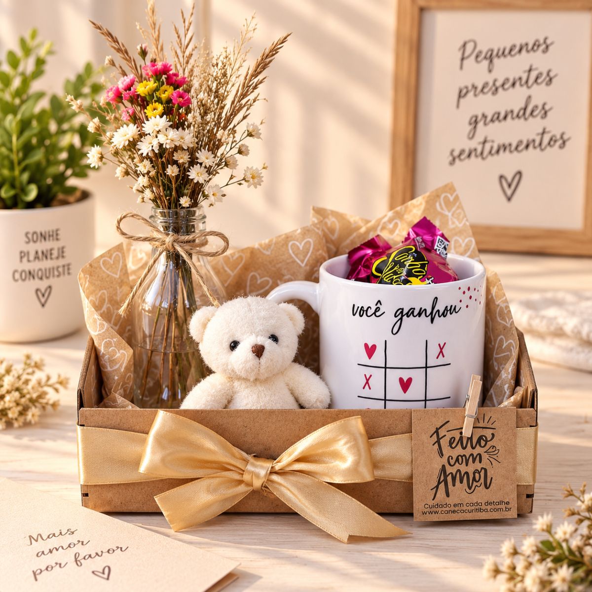 Kit Presente Namorados Caixotinho MDF Aniversário Namoro Kit Presente Namorados Caixotinho MDF Aniversário Namoro