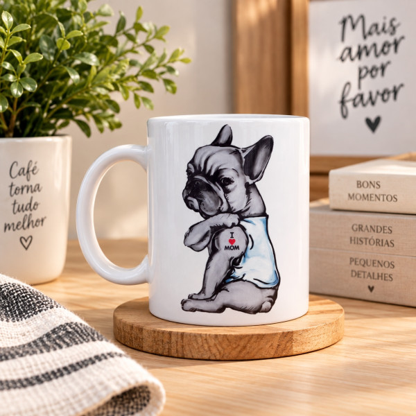 Bulldog Francês I Love Mom | Presente Pet Lover (Pronta Entrega) Bulldog Francês I Love Mom | Presente Pet Lover (Pronta Entrega)