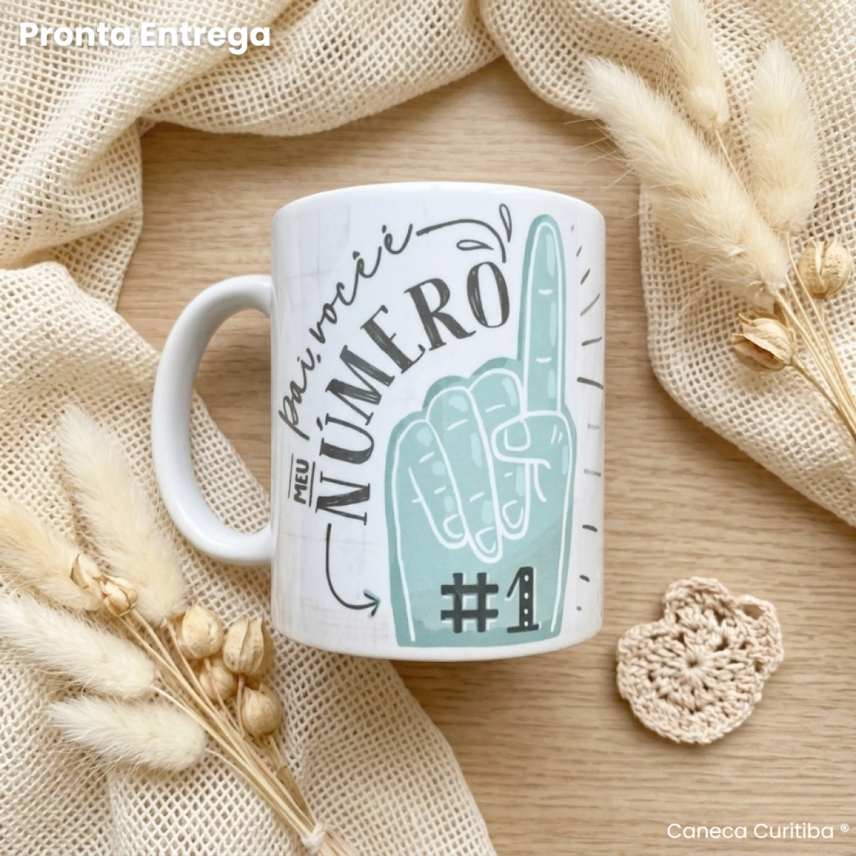 Caneca Pai, Você é Número 1 (Pronta Entrega)