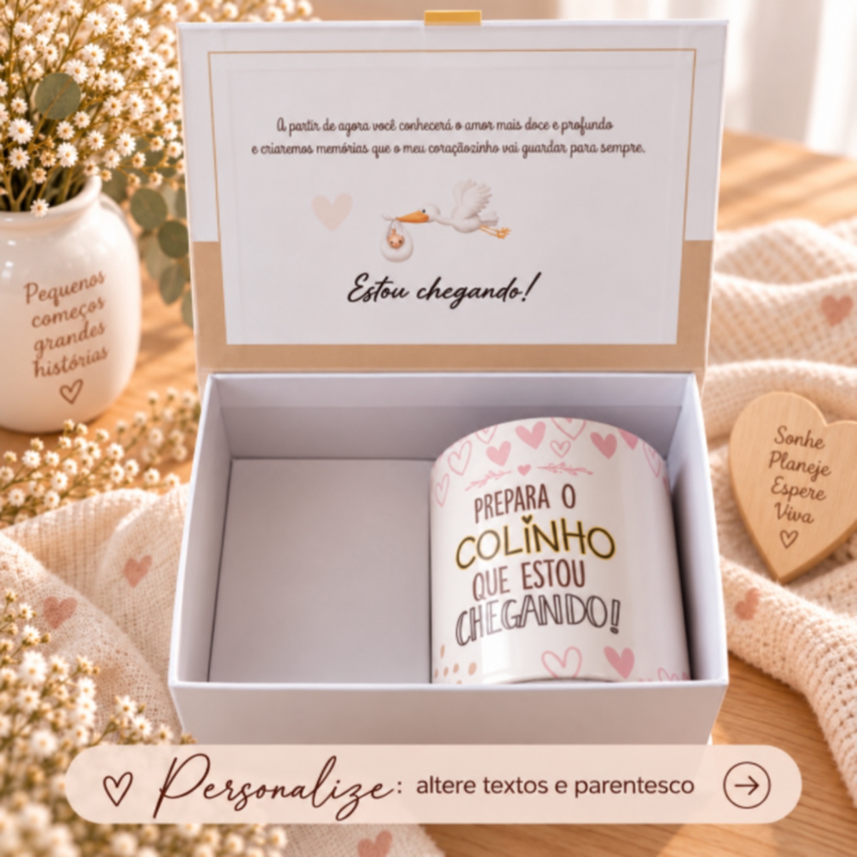 Caixa Revelação de Gravidez com mini ursinho fralda ( Pai, Avós, Avó, Titios, Primos, Bisos) l Caixa Revelação de Gravidez com mini ursinho fralda ( Pai, Avós, Avó, Titios, Primos, Bisos) l