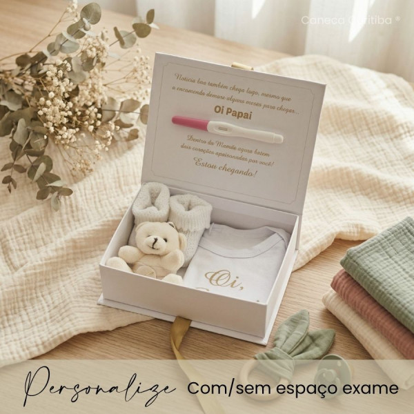 Caixa Revelação Gravidez Pai (Com e sem Exame) Personalizada Caixa Revelação Gravidez Pai (Com e sem Exame) Personalizada