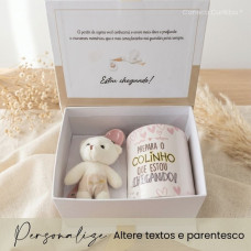 Caixa Revelação de Gravidez com mini ursinho fralda ( Pai, Avós, Avó, Titios, Primos, Bisos) l Caixa Revelação de Gravidez com mini ursinho fralda ( Pai, Avós, Avó, Titios, Primos, Bisos) l