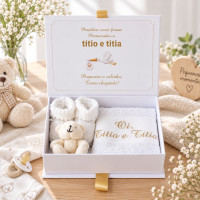 Caixa Revelação Gravidez para Titio e Titia Pronta Entrega