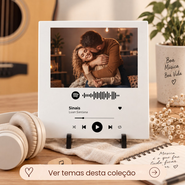 Azulejo Foto e Música Personalizado com Foto 15x15 cm Arte, Foto, Texto